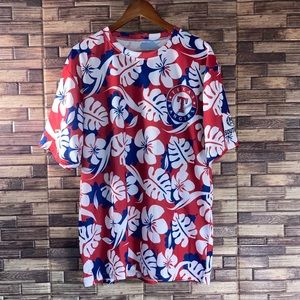 SGA Size XL Texas Rangers Baseball Mens Shirt Hawaiian Tee T-Shirt MLB EUC